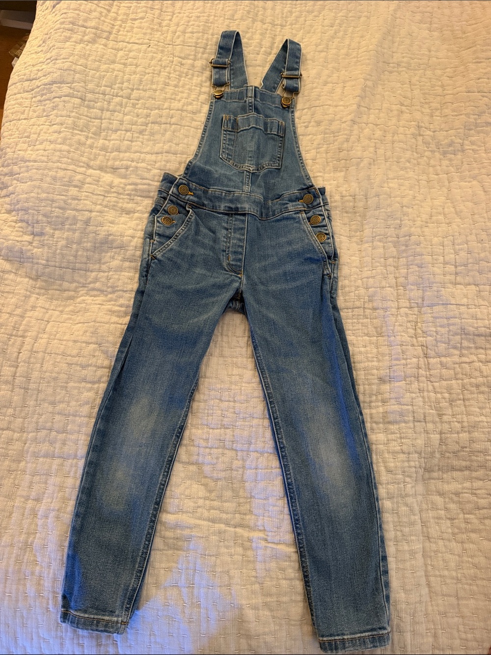 Crewcuts Girls Blue Denim Overalls